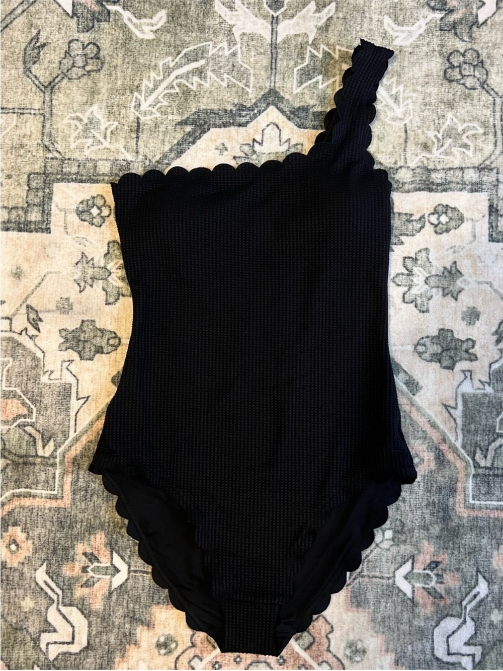 Aerie waffle scalloped one piece